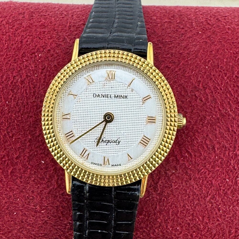Vintage Daniel Mink "Rhapsody" Swiss Made Watch. Elegantly Styled